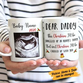 Personalized Baby Ultrasound Dear Dad Mug - Thegiftio UK