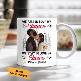 Personalized BWA Couple Stay In Love By Choice Mug - Thegiftio UK