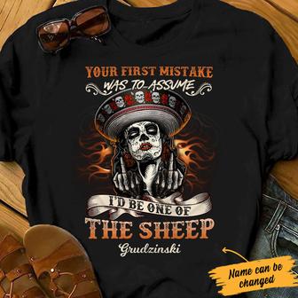 Personalized Skull Your First Mistake T Shirt - Thegiftio UK