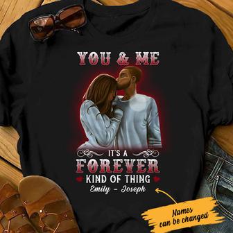 Personalized You And Me Forever BWA Couple T Shirt - Thegiftio UK