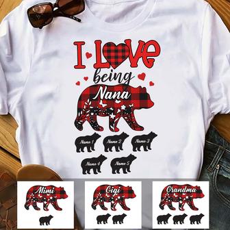 Personalized I Love Being Grandma Bear T Shirt - Thegiftio UK