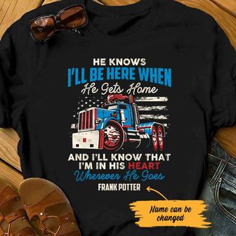 Personalized Trucker Wife T Shirt - Thegiftio UK