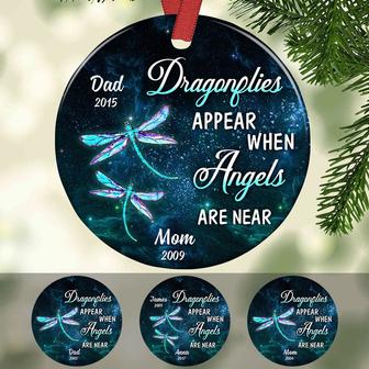 Personalized Dragonflies Appear Memorial Mom Dad Ornament OB13 30O58 - Thegiftio UK