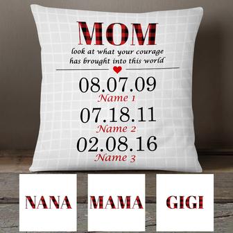 Personalized Mom Grandma Bring Us Into This World Pillow - Thegiftio
