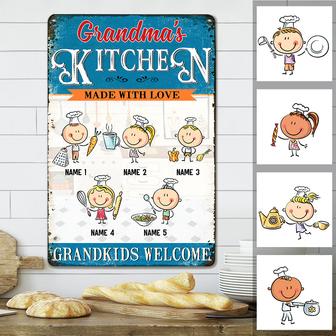 Personalized Mom Grandma Kitchen Metal Sign - Thegiftio UK