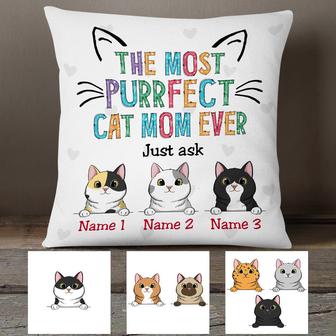 Personalized Cat Mom Pillow - Thegiftio