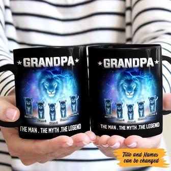 Personalized Lion Dad Grandpa The Legend Mug - Thegiftio UK