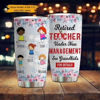 Family X Retired Teacher Custom Tumbler - Gift for Family - Thegiftio UK