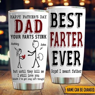 Best Farter Ever Personalized Tumbler - Gift for Dad - Thegiftio UK