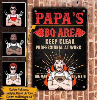 Father's Day BBQ Personalized Metal Sign - Gift for Dad - Thegiftio UK
