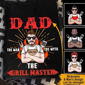 Father's Day BBQ Grill Master Custom T Shirt - Gift for Dad - Thegiftio UK