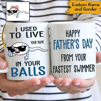 I Used To Live In Your Ball Custom Mug - Father's Day Gift - Thegiftio UK