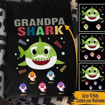 Grandpa Shark Doo Doo Custom T-Shirt - Father's Day Gift - Thegiftio UK