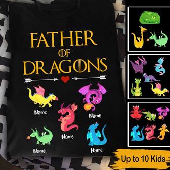 Father Of Dragons Custom T-Shirt - Father's Day Gift - Thegiftio UK