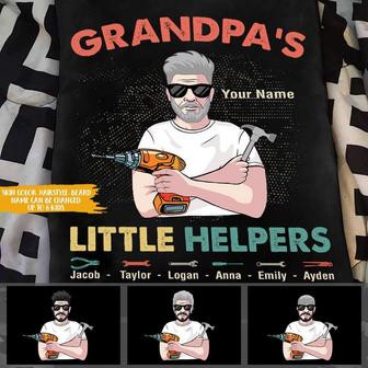 Grandpa's Little Helper Custom T-Shirt - Father's Day Gift - Thegiftio UK