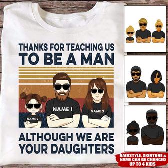 Thank You For Teaching Me Personalized T-Shirt - Dad Gift - Thegiftio UK