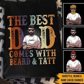 Best Dad Comes With Beard Custom T-Shirt - Father's Day Gift - Thegiftio UK