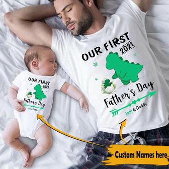 Father's Day Dinosaur Custom T Shirt - Gift for New Dad - Thegiftio UK