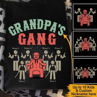 Father's Day Gang Custom T Shirt - Gift for Grandpa - Thegiftio UK