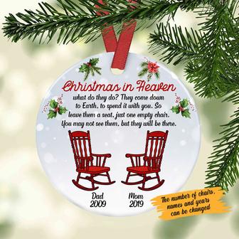 Personalized Christmas In Heaven Rocking Chair Ornament - Thegiftio UK
