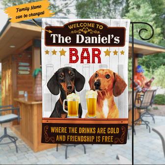 Personalized Dachshund Garden Flag for Dog Lovers - Thegiftio UK