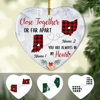 Personalized Close Together Long Distance Ornament SB225 30O34 - Thegiftio UK