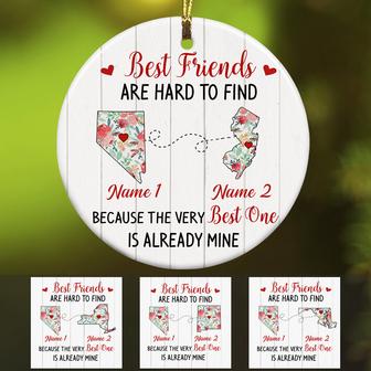Personalized Best Friends Long Distance Ornament - Thegiftio