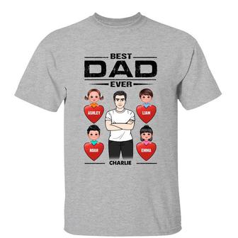 Best Dad Ever Man Standing Custom T-Shirt - Gift for Dad - Thegiftio UK
