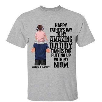 Piggy Back Thanks Dad Personalized T-Shirt - Thegiftio UK