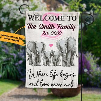 Personalized Garden Flag for Elephant Lovers - Thegiftio UK
