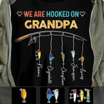 Personalized Grandpa Fishing Lure T Shirt - Thegiftio UK