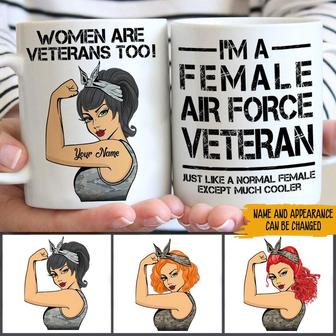 Women Are Veterans Too Custom Mug - Gift for Veterans - Thegiftio UK