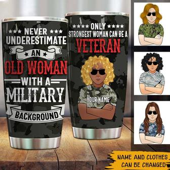 Never Underestimate An Old Woman Custom Tumbler - Gift - Thegiftio UK