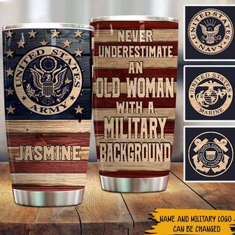 Never Underestimate An Old Woman Custom Tumbler - Gift - Thegiftio UK