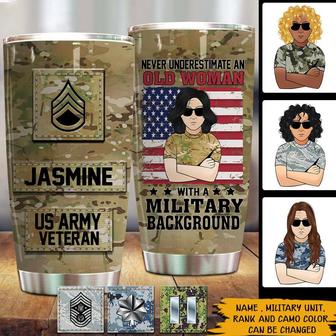 Never Underestimate An Old Woman Custom Tumbler - Gift - Thegiftio UK