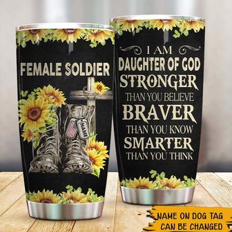 Female Veteran Custom Wine Tumbler - Gift for Veterans - Thegiftio UK