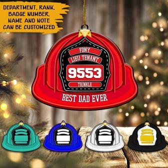 Firefighter Christmas Personalized Ornament - Gift for Dad - Thegiftio UK