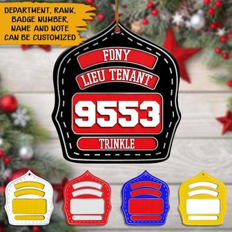 Firefighter Christmas Personalized Ornament - Gift for Dad - Thegiftio UK