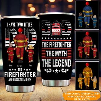 Firefighter Custom Tumbler - Gift for Firefighter Dad - Thegiftio UK