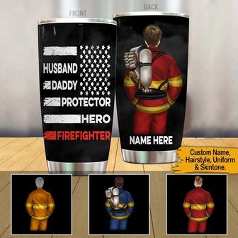 Firefighter Father's Day Personalized Tumbler - Gift for Dad - Thegiftio UK