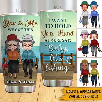 Fishing Couple Personalized Tumbler - Valentine's Day Gift - Thegiftio UK