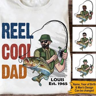 Reel Cool Dad Personalized T-Shirt - Gift for Dads - Thegiftio UK