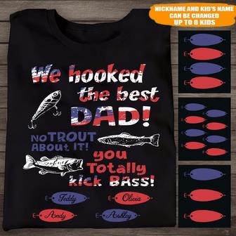 We Hooked The Best Grandpa Custom T Shirt - Gift for Grandpa - Thegiftio UK