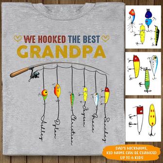 We're Hooked Fishing Lure Custom T Shirt - Gift for Dad - Thegiftio UK
