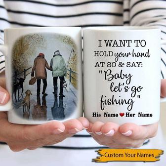 I Want To Hold Your Hand Personalized Mug - Fishing Gift - Thegiftio UK