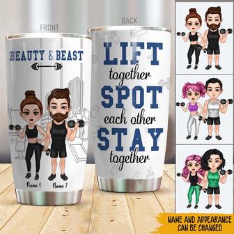 Fitness Couple Personalized Tumbler - Gift for Gym Lovers - Thegiftio UK