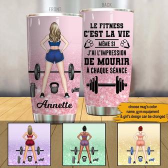 Le Fitness C'est La Vie Custom Tumbler - Gift for Fitness - Thegiftio UK