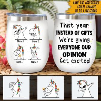 Funny Unicorn Personalized Wine Tumbler - Gift for Friends - Thegiftio UK