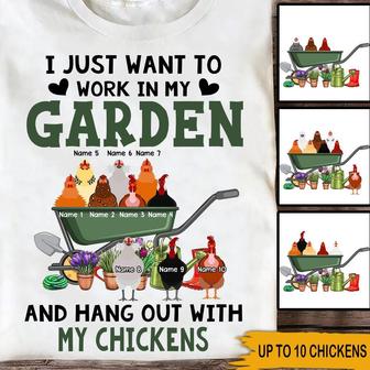 I Just Want To Work In My Garden Custom T Shirt - Thegiftio UK