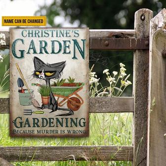 Gardening Because Murder Is Wrong Custom Metal Sign - Gift - Thegiftio UK